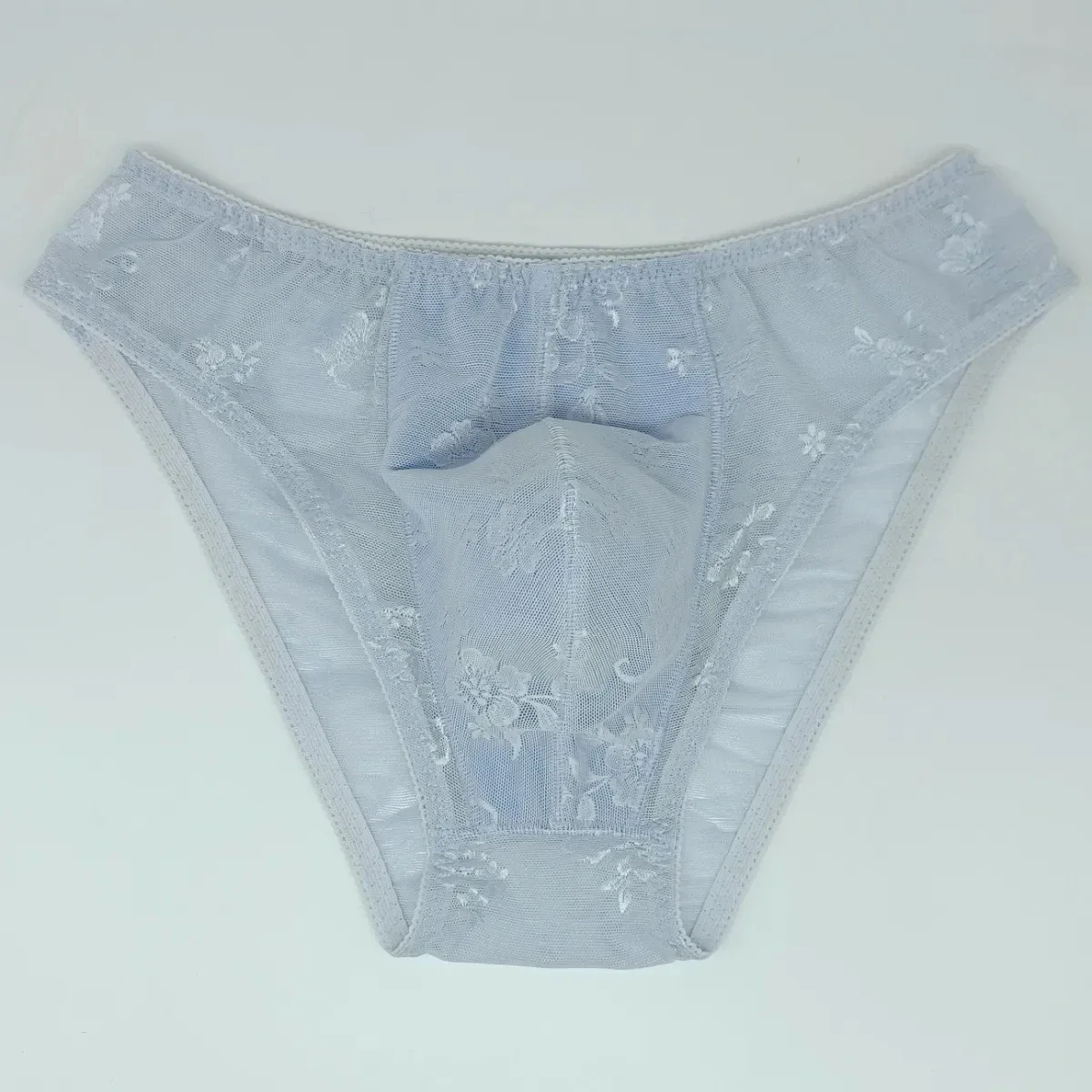 Man's Lace Transparent Printed Mesh Sexy Briefs Low Waist Convex Pouch Men BF Underwear Private FKK Party