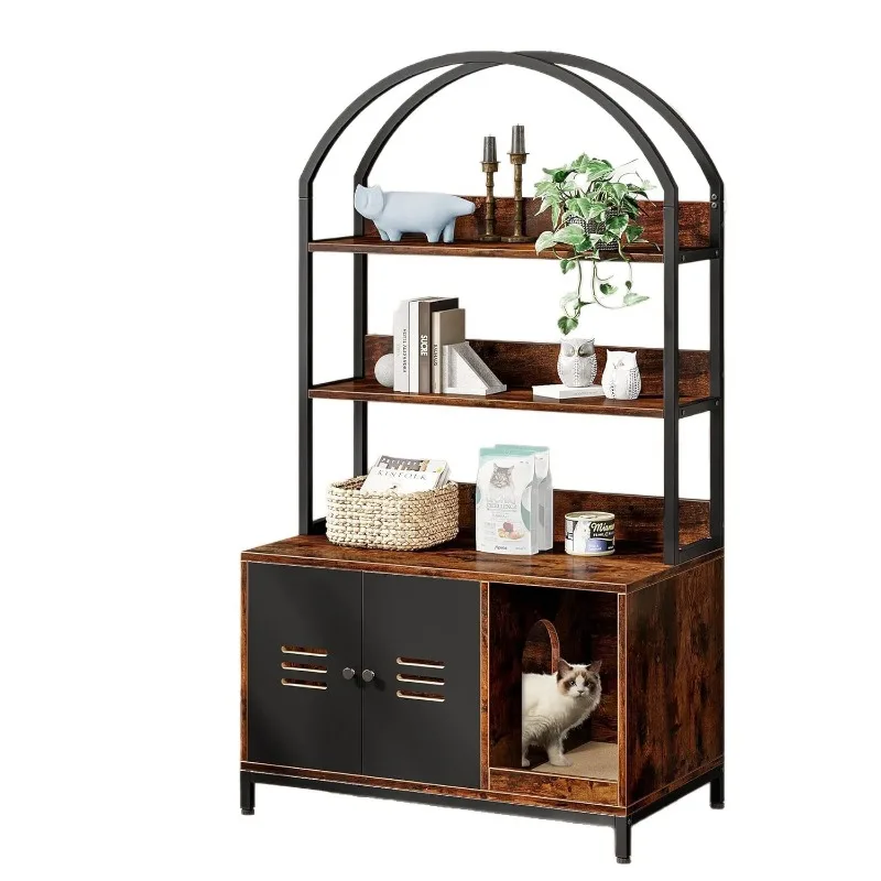 Cat litter storage shelves Furniture Hidden cat litter box Eco-friendly material Pet house Cat bed
