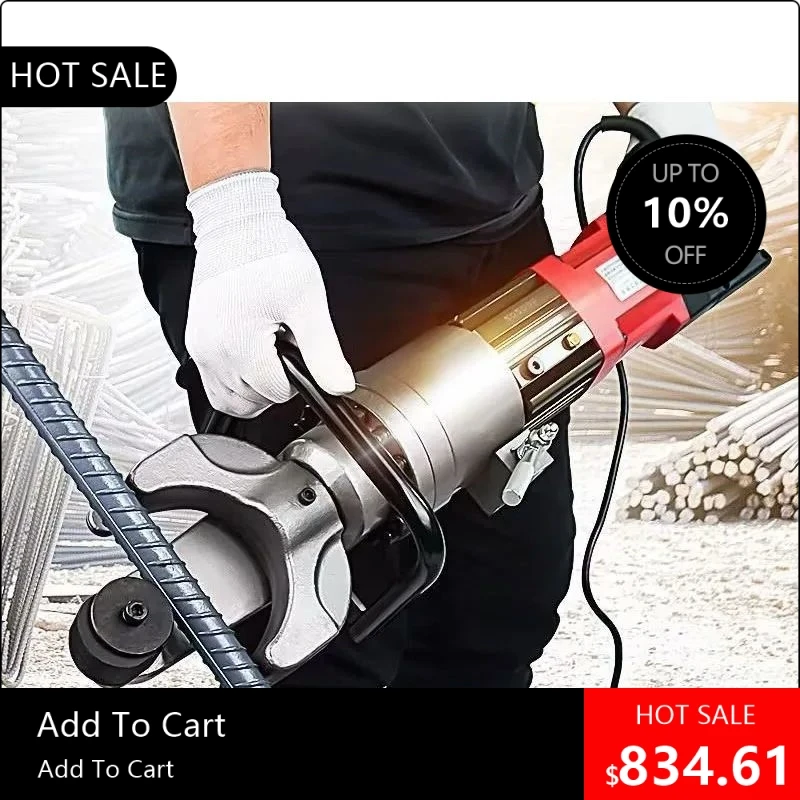 08170 Electric Handheld Steel Bar Bending And Straightening Machine 1150W 4-25mm Bar Bender 16-25mm Bar Straighten