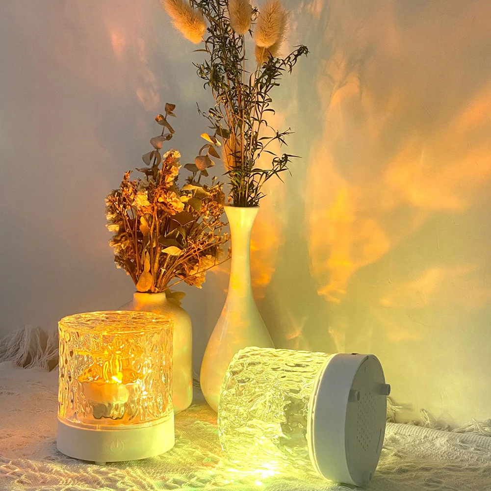 Lamp Bedside Table Fashion Rotating Water Pattern Lamp Personalized Bedside Decorative Lamp For Living Room Home