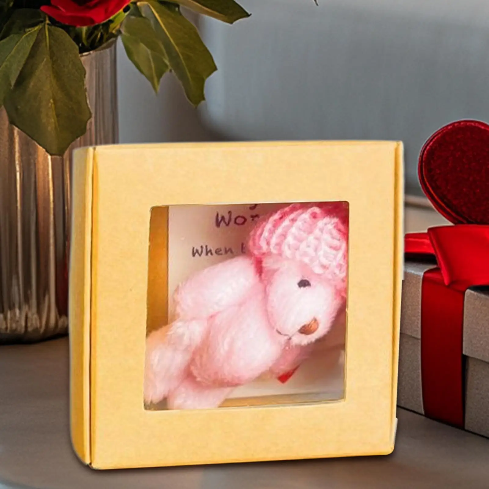 

Cute Positive Sympathy Gifts Mini Bears In Box Little Pocket Bears With Inspirational Card Home Decor For Graduation Birthday
