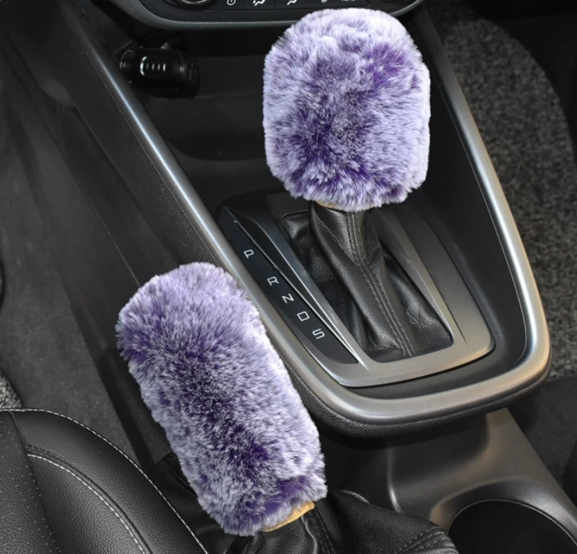 Car gear shift cover plush gear lever cover manual gear lever cover automatic gear shift cover gear lever handbrake cover