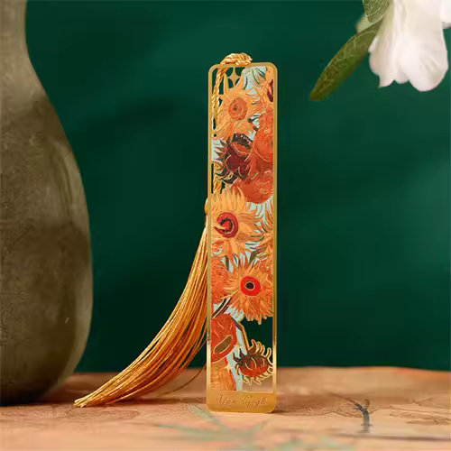 Aesthetic Book Page Clip Floral Painting Metal Bookmark Hollow Metal Book Accessories Student Reading Mark Stationery Gifts - Image 12