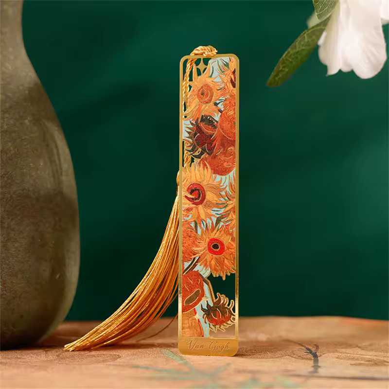 Aesthetic Book Page Clip Floral Painting Metal Bookmark Hollow Metal Book Accessories Student Reading Mark Stationery Gifts - Image 12