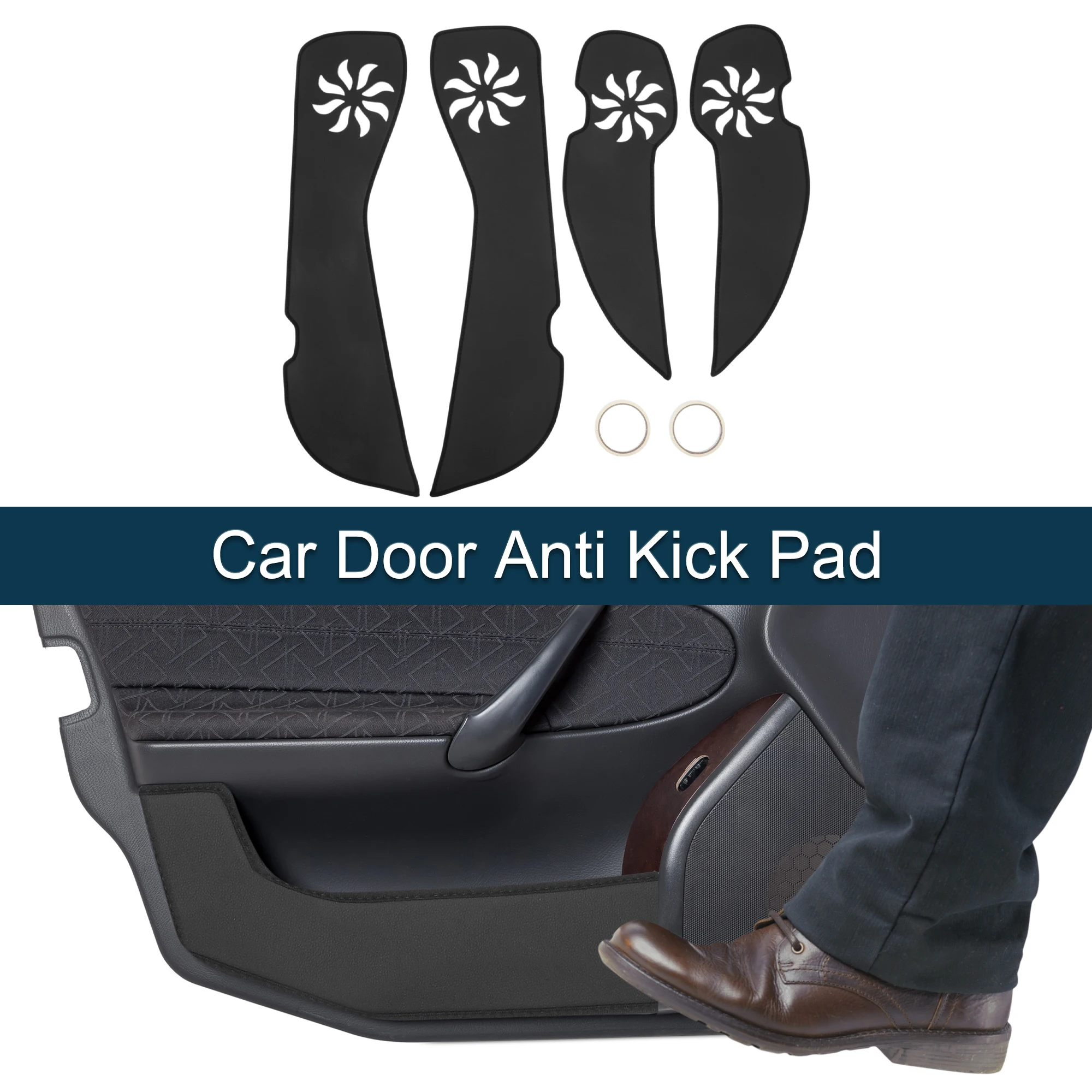 

UXCELL Car Door Anti Kick Pad Sticker Protector for Volkswagen Golf 6 10-12 Black 1 Set
