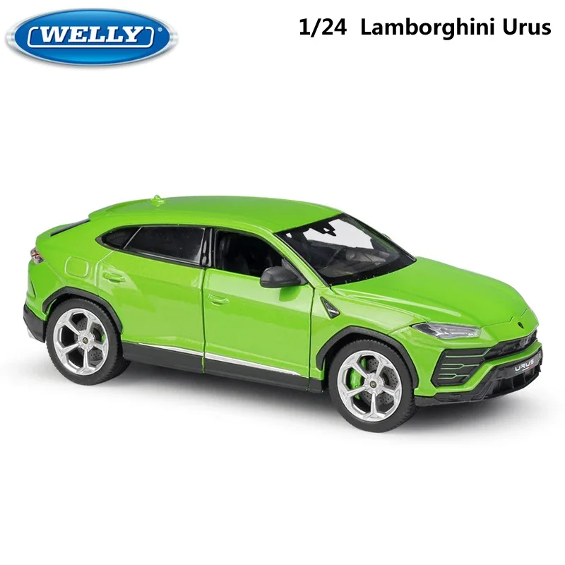 

WELLY Diecast Car 1:24 Scale High Simulation Model Car Lamborghin Urus Metal SUV Boy Toys Alloy Toy Car For Kid Gifts Collection