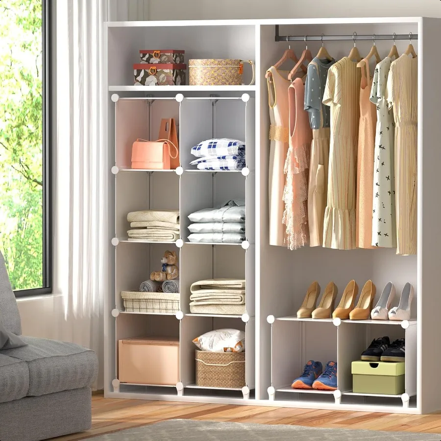 16 حجرة تخزين منظم خزانة الملابس التخزين المنظم مكعب Shees خزانة المنظمون وأوراق التخزين لتخزين الملابس