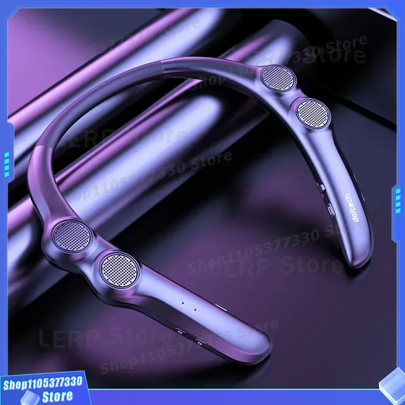 Portable Bluetooth Speaker Neck Hanging Wireless Stereo Mini Subwoofer Outdoor Wearable Audio Device for Travel Camping