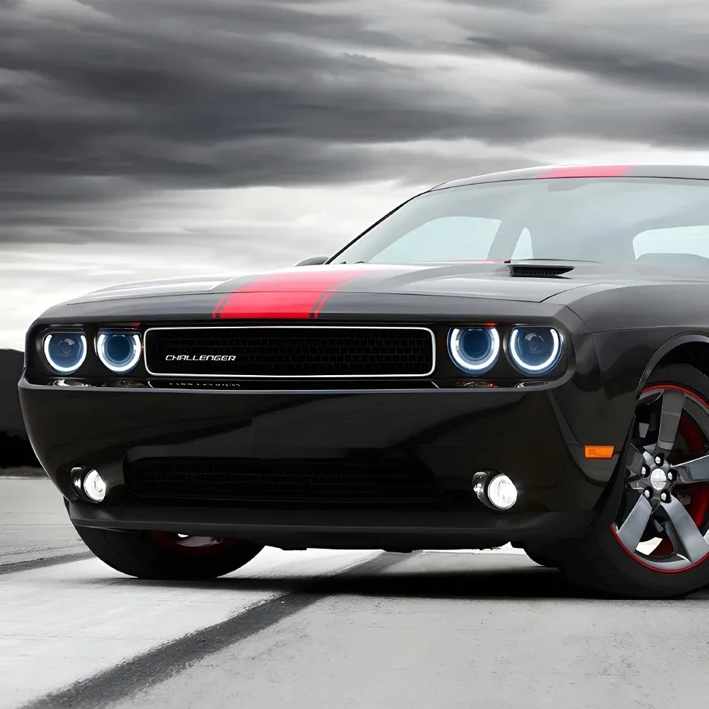 

Для Dodge Challenger 2008-2014: Комплект светодиодных фар с проекционными линзами, высококачественные, Plug and Play, аксессуары для автомобиля