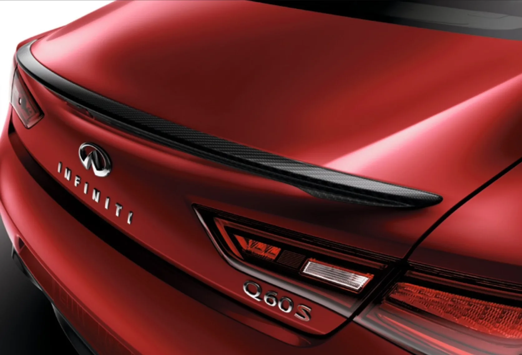 Infiniti Q60 Q60S original carbon fiber rear wing! Out of print boutique,