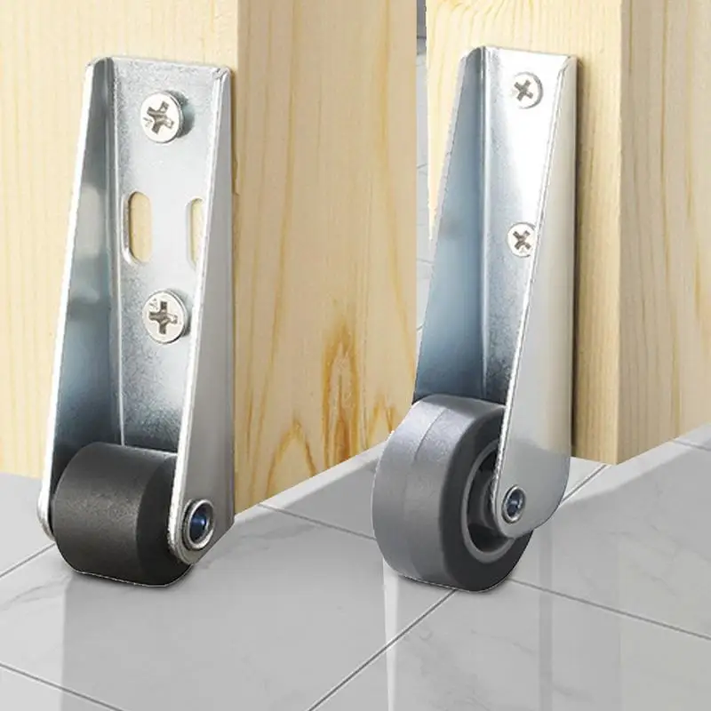 Caster Wheels Long Bracket Directional Wheel Side Mount Casters Furniture Wheels Smooth & Quiet Rolling Casters for Furniture