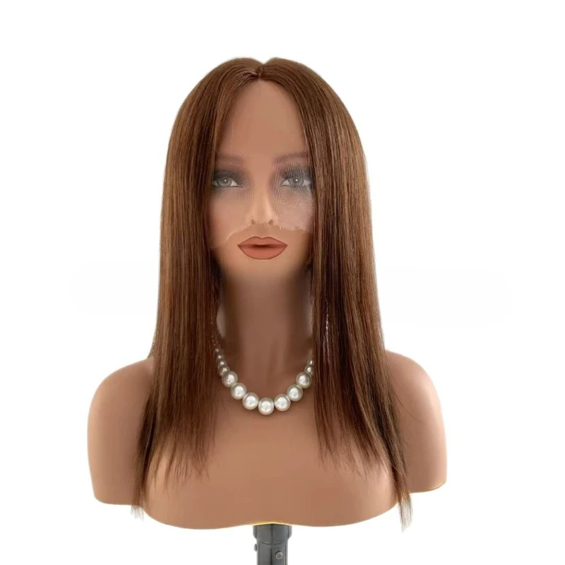 

13 * 6 braided real hair semi-mechanism front lace delivery pin wig cover