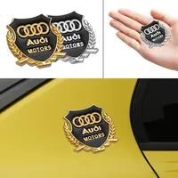 Metal Car logo Sticker Badge Decoration Decals For Audi Sline TT Q2 Q3 Q5 Q7 Q8 A3 A4 A5 A6 A7 S3 R8 B5 B6 B7 B8 C5 RS4 RS5 V8