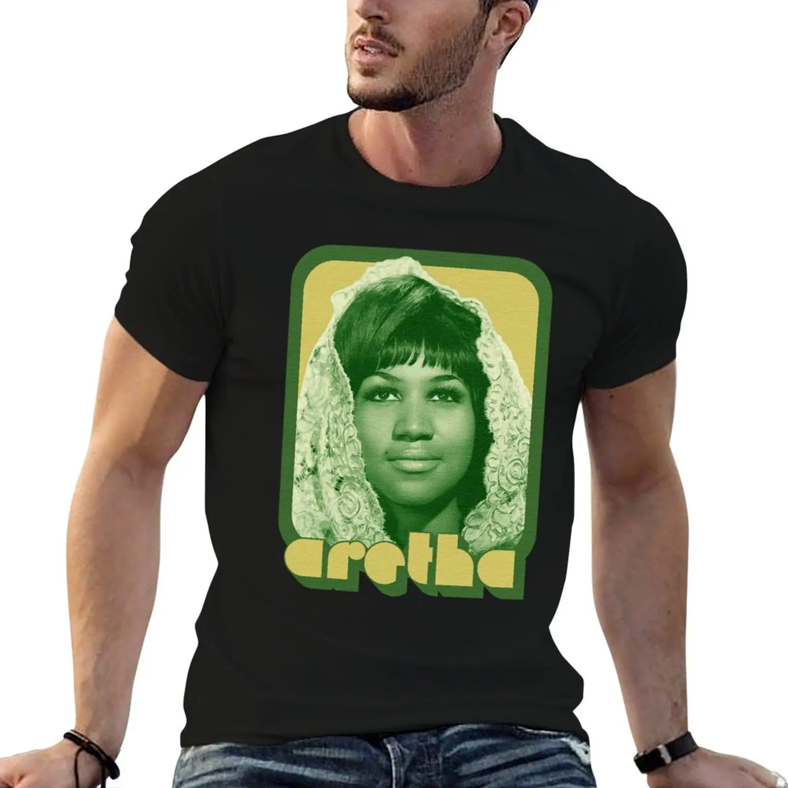 Camiseta Retro Vintage para hombre con estampado de My Favorite Singer Aretha Songwriter Franklin, camisetas gráficas para hombre, camiseta ajustada