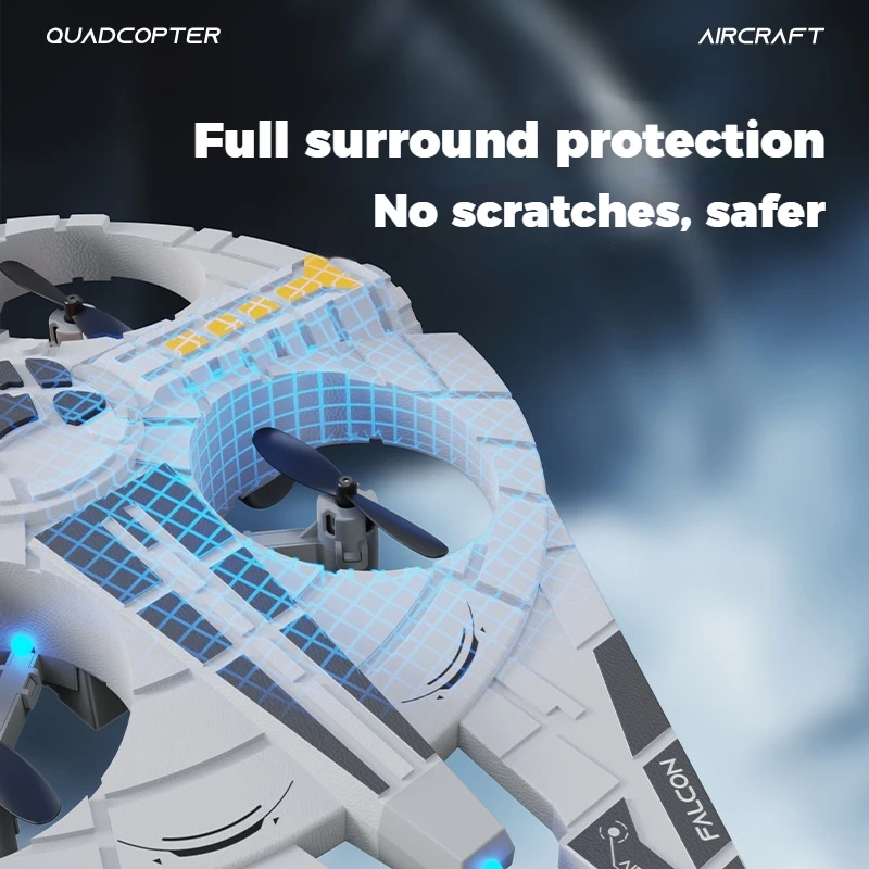 RC Foam Four-Wing Airplane Hover Glider Drone 360° Flip Flying Saucer Remote Control Aircraft Toy for Kids Boys Gift