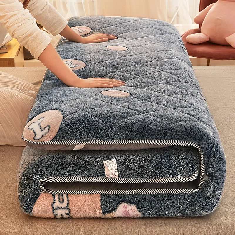 

Warm lamb velvet mattress pad home winter student dormitory single double tatami thickened mattress lamb velvet cushion mat