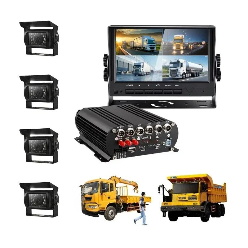 

Equipped with WiFi and reverse camera, remote real-time video monitoring, commercial vehicle 4G GPS fleet management MDVR system