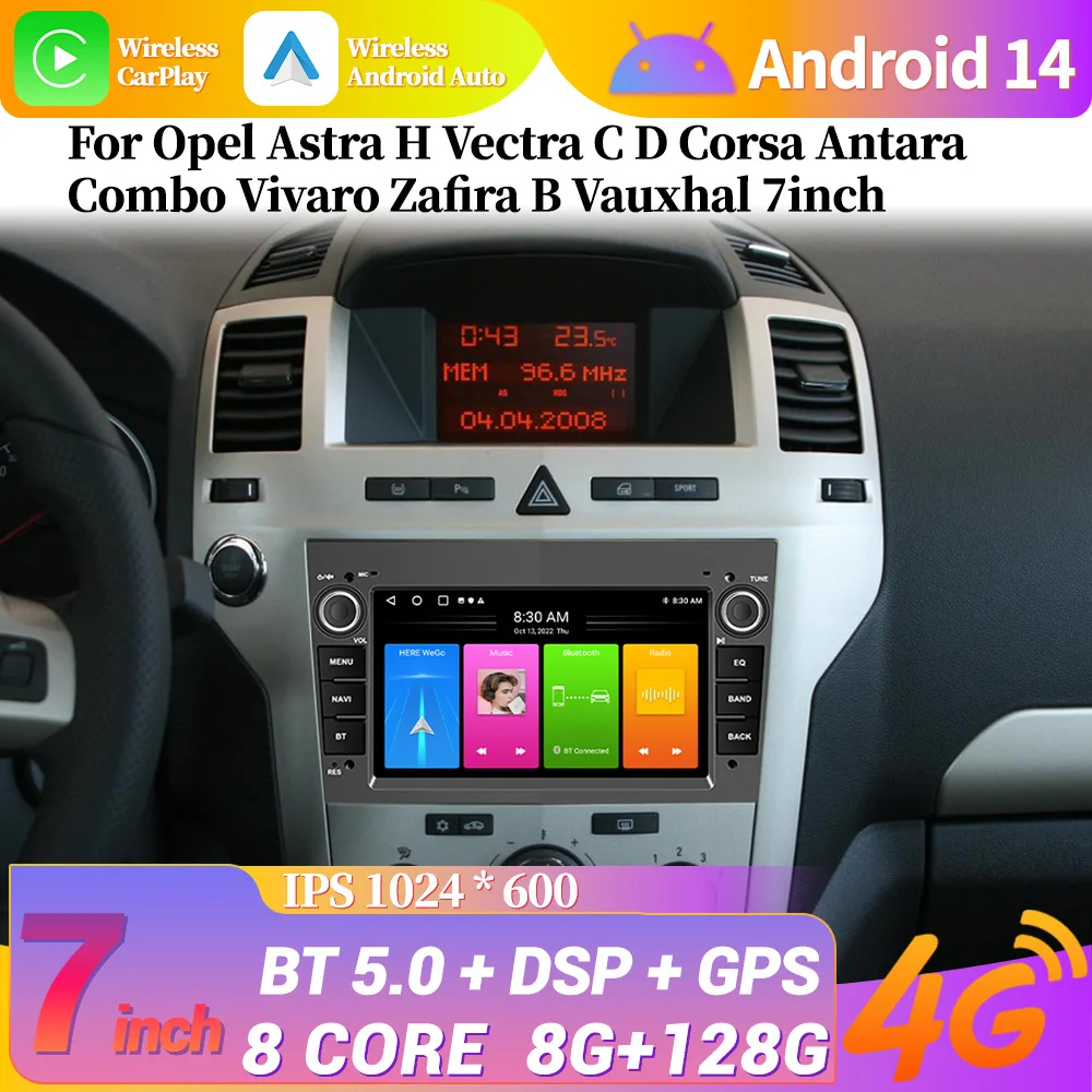 Car Radio Screen GPS Android For Opel Astra H Vectra CD Corsa Antara Combo Vivaro Zafira B Vauxhal Wireless Carplay Multimedia