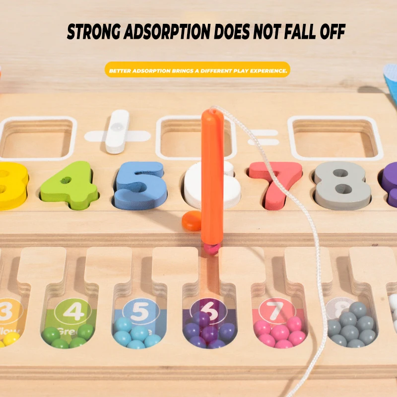 أطفال مونتيسوري قلم مغناطيسي ألعاب المتاهة الرقمية أصابع الطفل العد تصنيف الألوان القلم عقد التدريب التعليم المبكر Toye #4