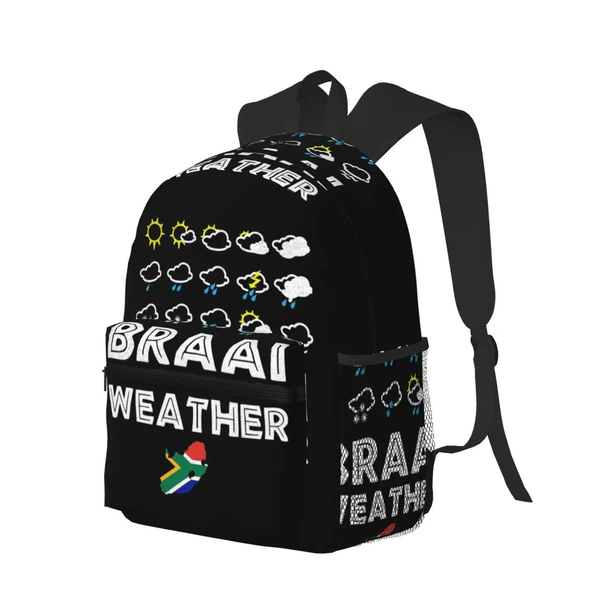 

Braai Weather South Africa Style Student Backpack School Bag Hiking Travel Daypack for Men Women Bookbag Shoulder Bags