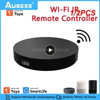 1/2PCS Aubess Smart Home IR Control Tuya WiFi IR Remote Control For Air Conditioner TV Universal Remote Controller Work With