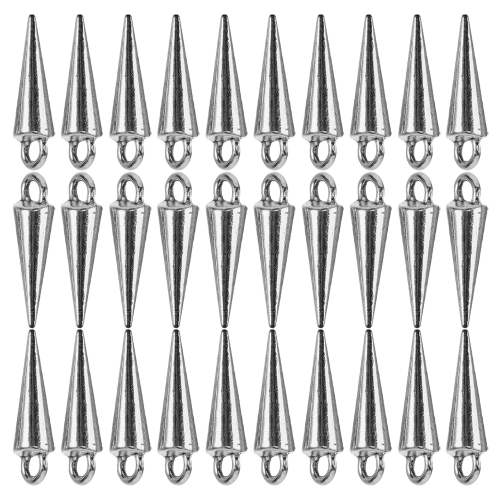 

30 Pcs Zinc Alloy Pendant DIY Cone Bead Charms for Bracelet Necklace Gothic Spike Earrings Jewelry Making Accessories