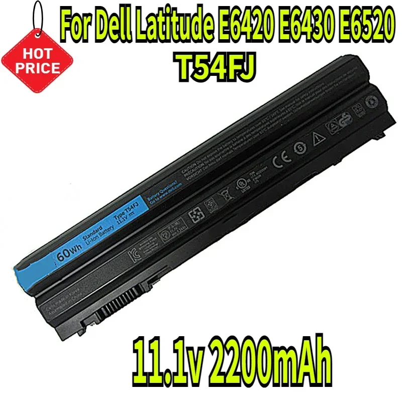 

11.1v 2200mAh T54FJ New N3X1D T54FJ 8858X Laptop Battery for Dell Latitude E6420 E6430 E6520 E6530 E5420 E5430 E5520 E5530
