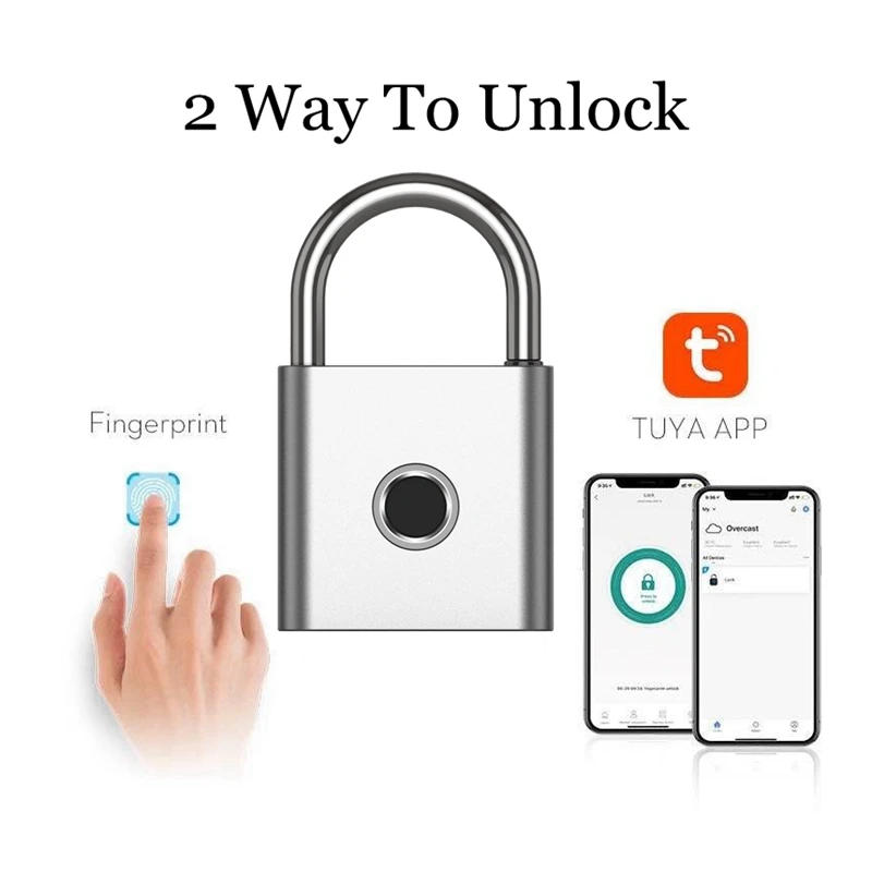 Strongger Tuya Bluetooth APP Fingerprint Padlock Suitcase For Luggage Travel Code Smart Lock Code Keyed Anti-thieft Lock