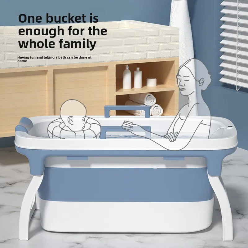 دلو سباحة للأطفال حديثي الولادة قابل للطي بحجم كينج، دلو سباحة منزلي #3