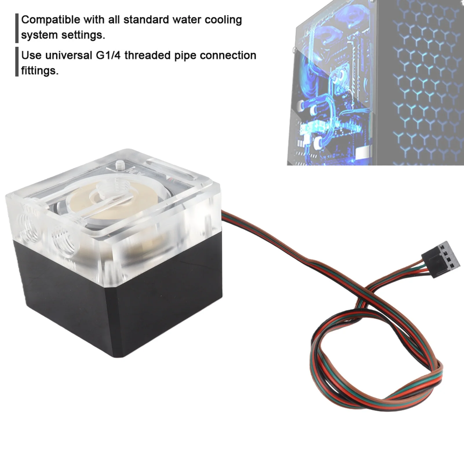 PC Water Cooling Integrated Mute Water Pump Support PWM Intelligent Control Speed