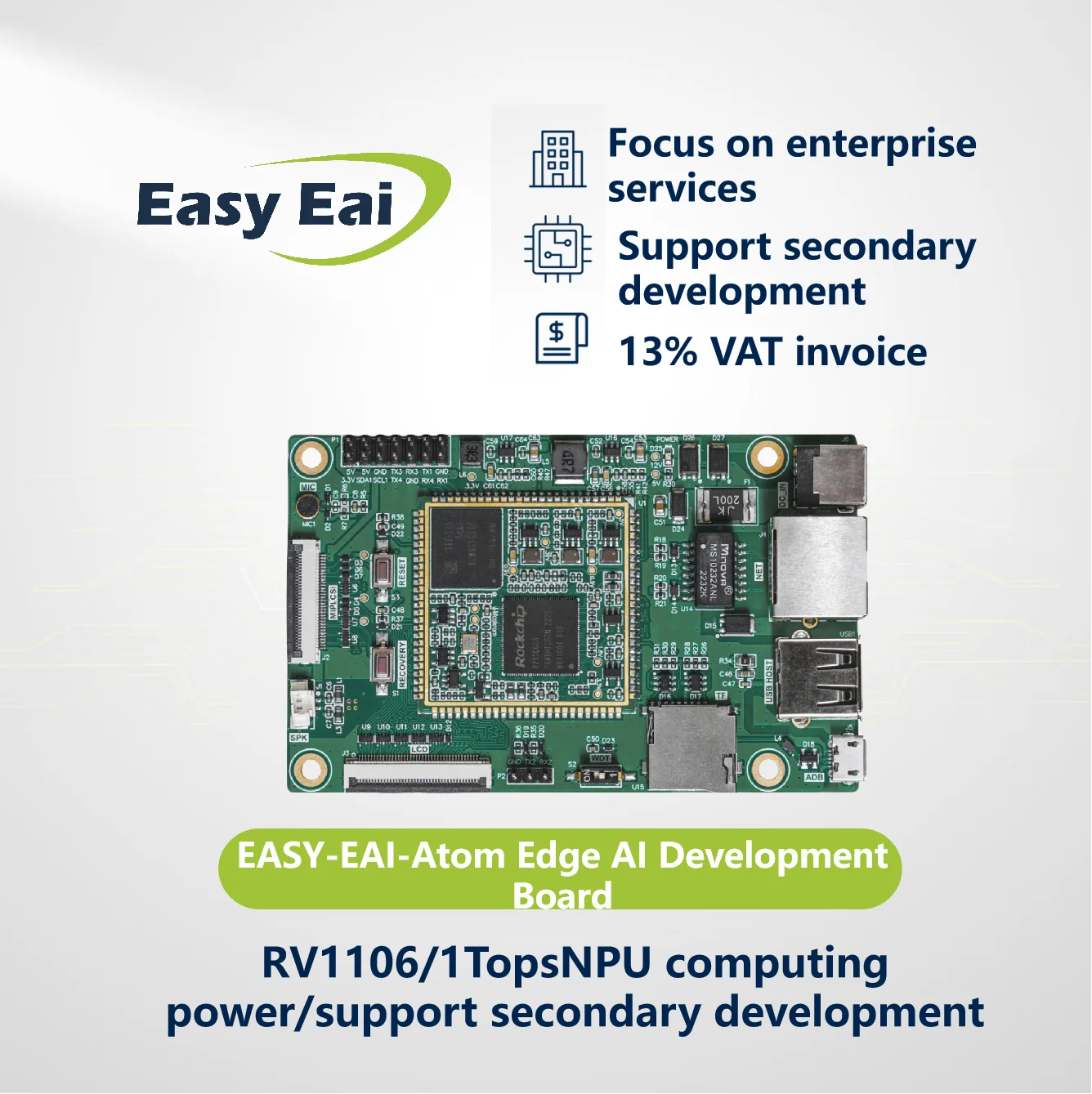 AI Development Board/Open Source Hardware/Rockchip RV1106/Embedded ARM/Linux Development Board