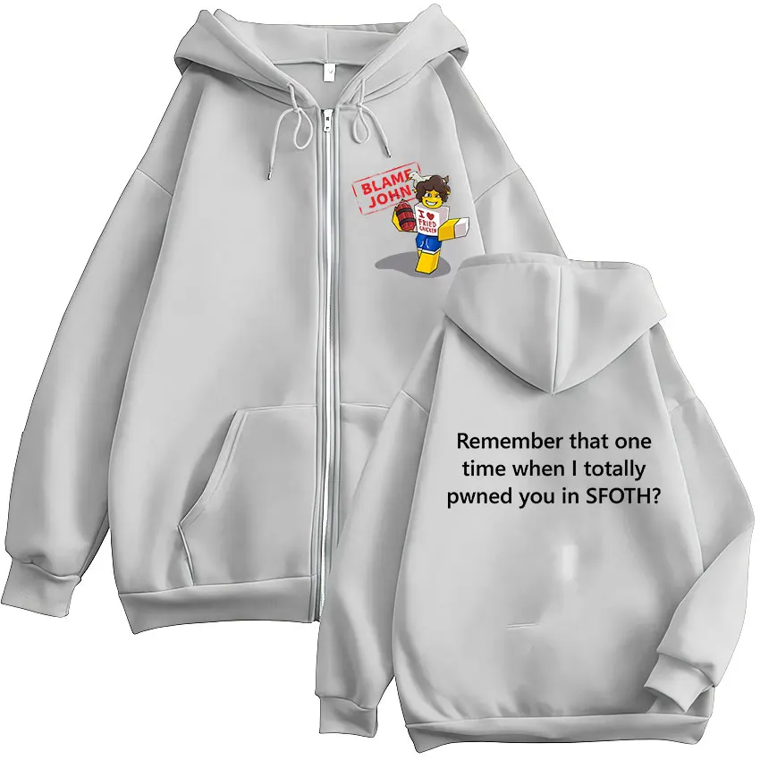 مضحك اللوم جون Shedletsky Forsaken ميمي قلنسوة بسحاب الرجال النساء الصوف موضة كم طويل المتضخم سستة البلوز القمم #6