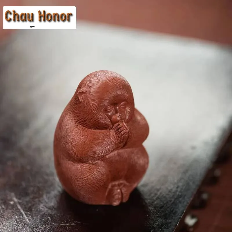 

Boutique Yixing Handmade Purple Clay Tea Pet Chinese Monkey King Statue Ornaments Tea Figurine Crafts Decoration Birthday Gifts