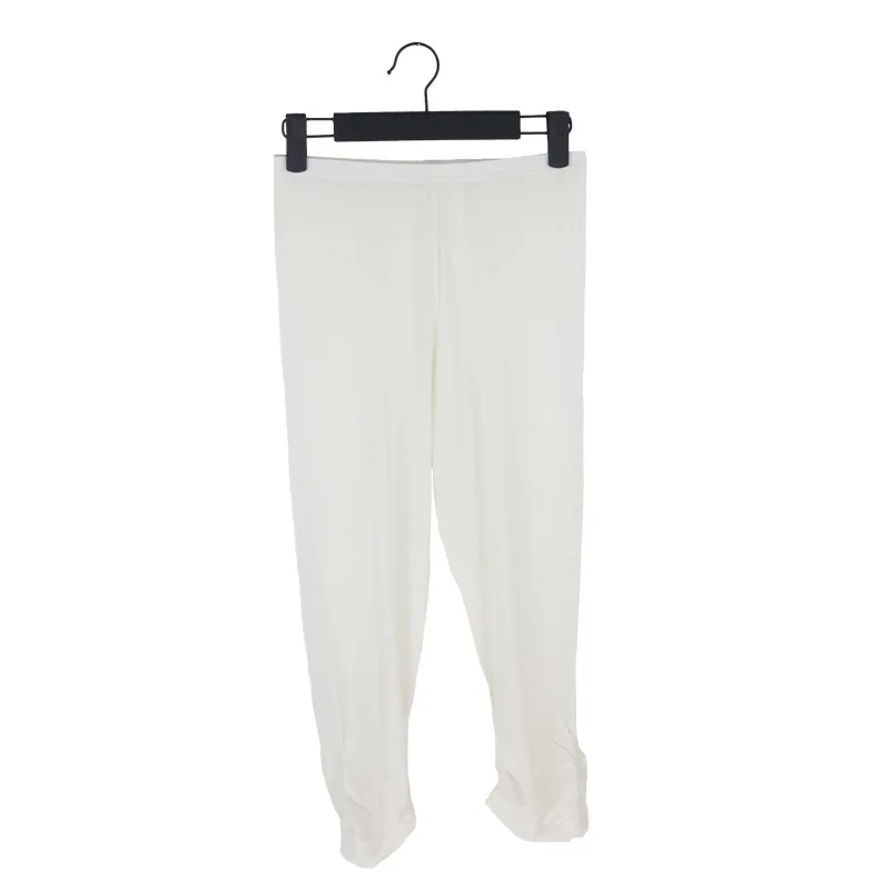 Ptasie drzewo letnie damskie jedwab dwustronne dziewiarskie ciasne Capris Bottoming Casual obcisłe spodnie New Arrival B37128QC