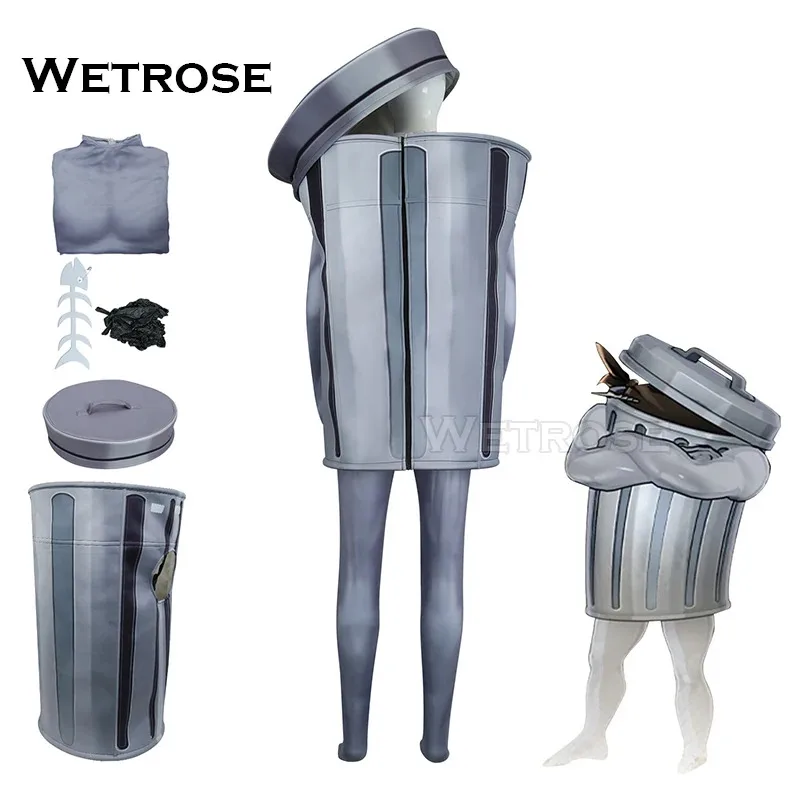 

【Wetrose】In Stock Lordly Trashcan Cosplay Costume Honkai Star Rail Trash Rubbish Man Bin Can Bucket Full Set Wig Halloween Xmas