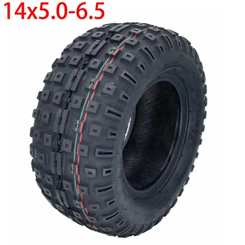 14x5.0-6.5 Tire 130/70-6.5 Widened Wear-resistant Anti-skid Off-road Tubeless Tyre for Electric Scooter Motorcycle Accessories