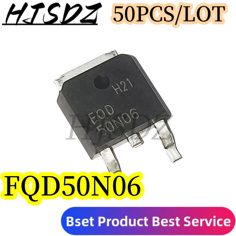 50 PÇS/LOTE FQD50N06 50N06 TO-252 Canal N 50N06 TO-252 MOSFET