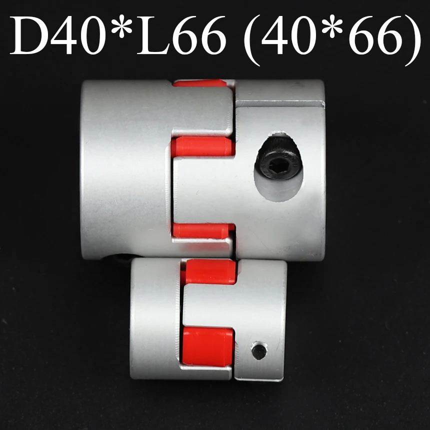 40*66mm 6/7/8/10/12/13/14/15/16/17/18/19/20/22-24mm Bore AL Alloy Rod Shaft Connector Plum Flexible Spider Coupler Jaw Coupling