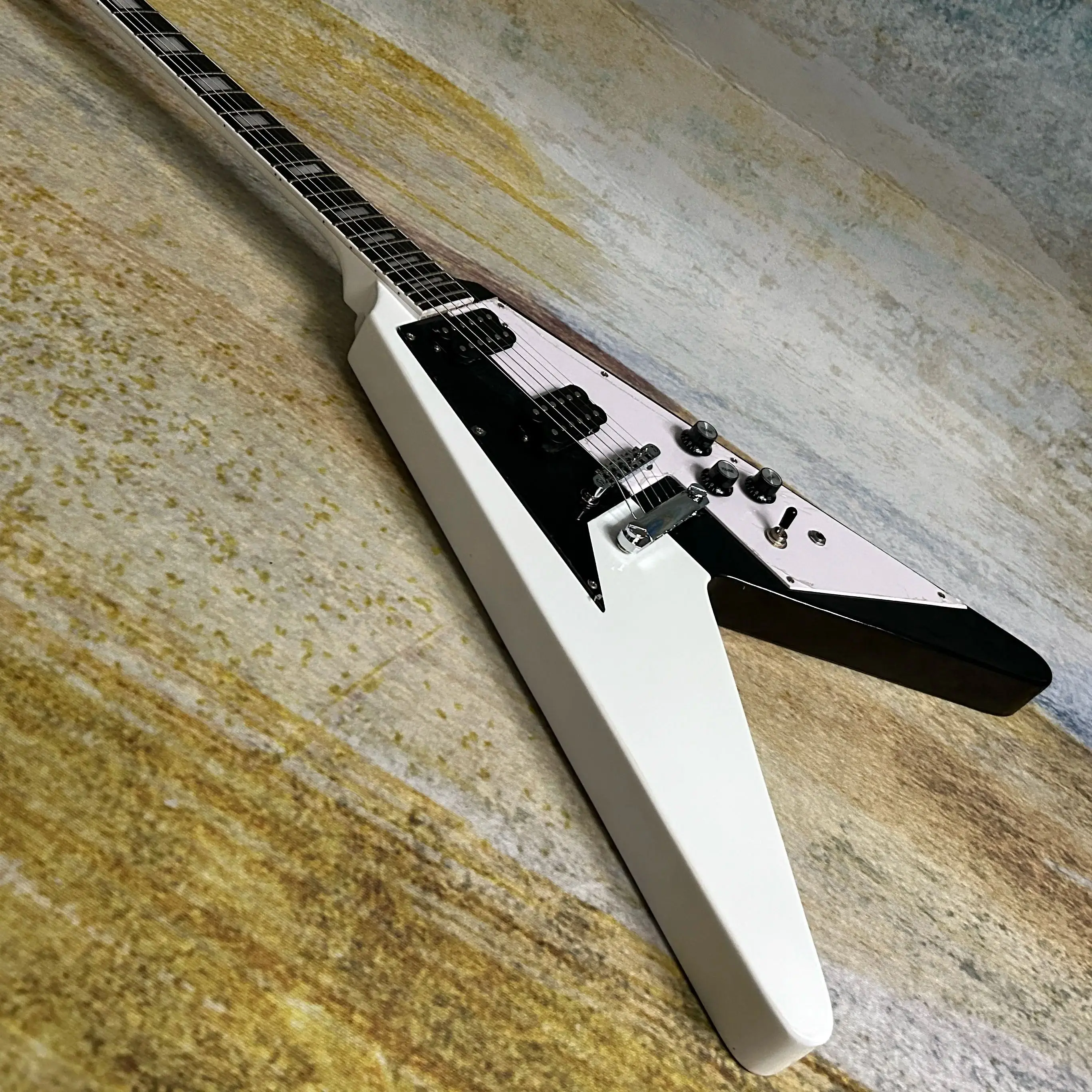 

Электрические гитары Flying V, гитара из красного дерева, модель Инь-Ян, хромированная фурнитура