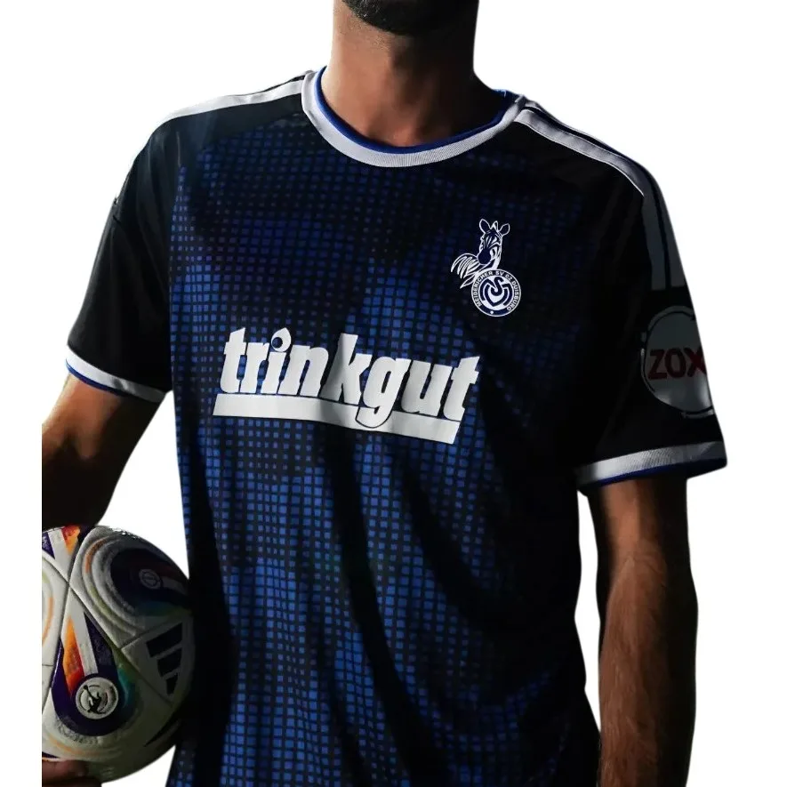 2026-27 Sommer Erwachsenen-Top Schnelltrocknend Atmungsaktiv MSV Duisburg Heim-Fußballtrikot Herren Damen Sport Drittes Fußballtrikot Familien-T-Shirt