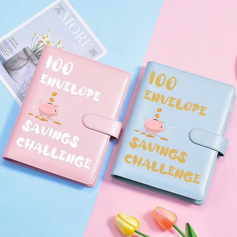 현금 봉투가 포함된 100개 봉투 챌린지 예산 바인더 돈을 절약하는 쉽고 재미있는 방법 예산 책정을 위한 예산 플래너 도서