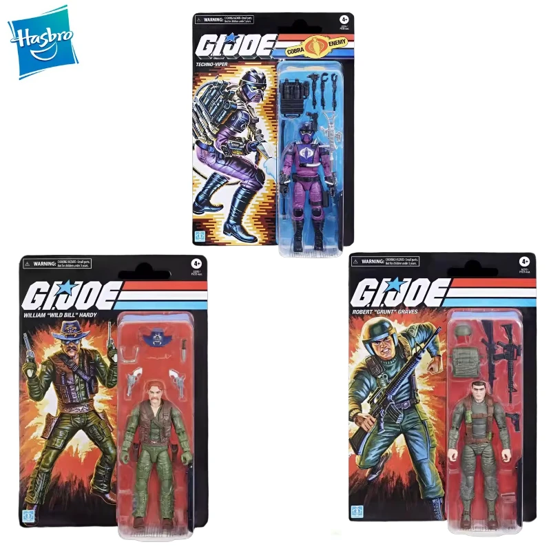 New Original Hasbro G.I. Joe Classified Series William Wild Bill Hardy/Techno-Viper/Robert Grunt Graves Action Figure Model