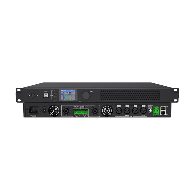 4 X 600W Digital Power Amplifier with DSP 8Ω Car Amplifier, Standalone Unit, High-power Amplifier, Professional Grade, Class D