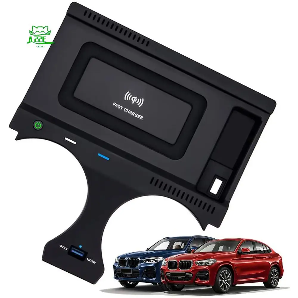 

A22E-15W Car For Qi Wireless For BMW X3 G01 X4 G02 2018-2024 Fast Charging Plate Panel Phone Holder