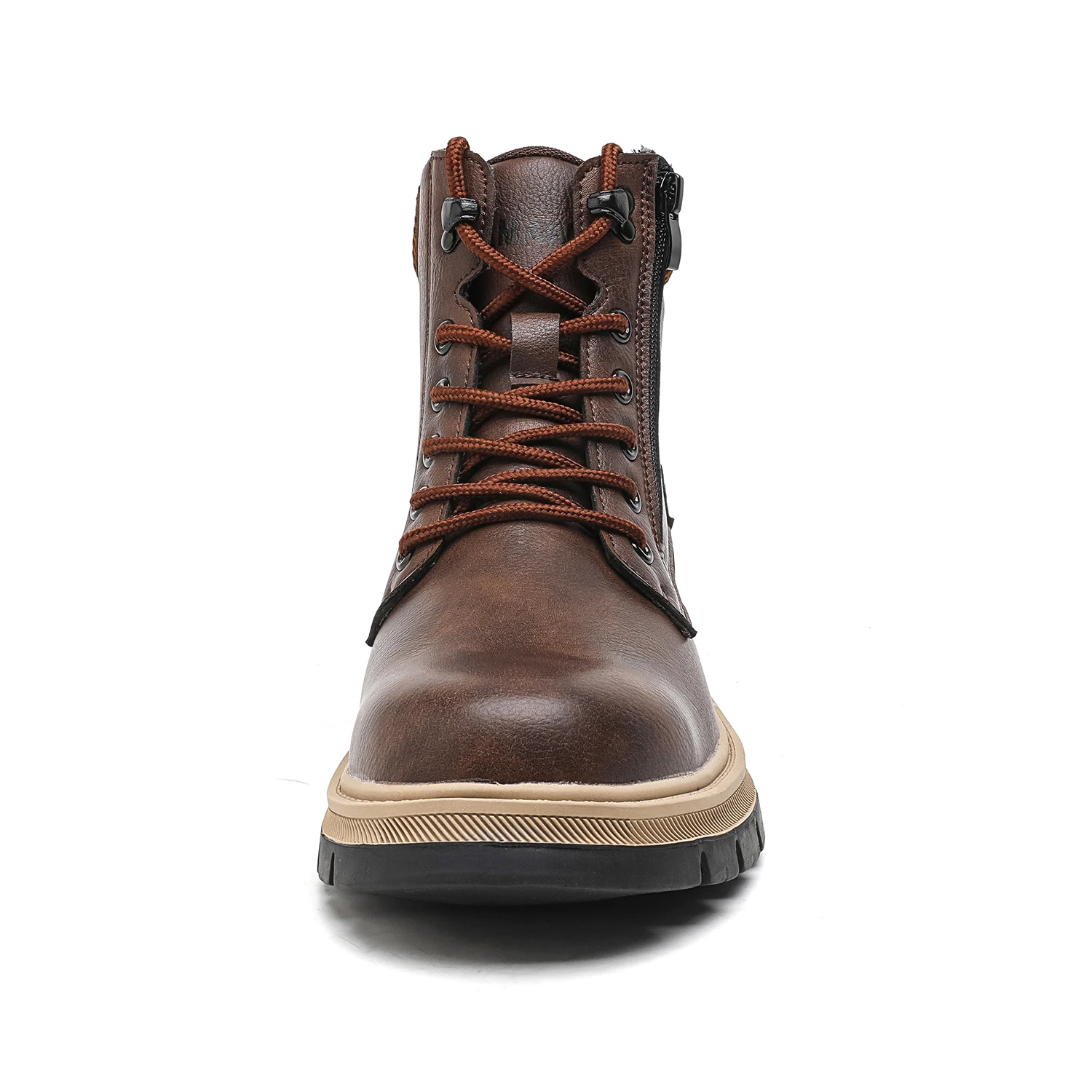 Men Work Boots Puncture-Proof Waterproof Work Shoes Steel Toe Safety Boots Industrial Indestructible Boots Side Zipper Shoes