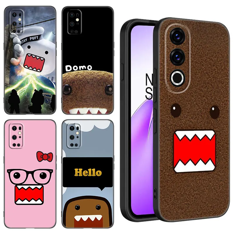 Linda funda de teléfono de silicona negra domo-kun para OnePlus 10R 11R 12R ACE 2 3 Pro 2V 3V Nord CE 2 3 4 Lite N10 N20 N30 SE 5G