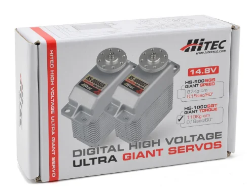 Hitec HS-1000SGT Ultra Torque HD Full Metal Case Giant Scale Servo @14.8V: 1528 oz-in (110 kg-cm)