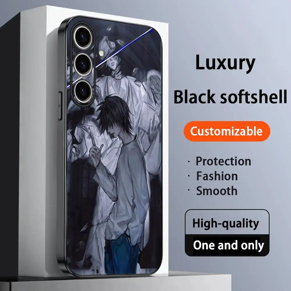 Классический чехол для телефона Death Note Cool Anime Man для Samsung Galaxy S25 S24 S23 S22 S21 S20 Plus Ultra Note20, мягкий черный Классический чехол для телефона Death Note Cool Anime Man для Samsung Galaxy S25 S24 S23 S22 S21 S20 Plus Ultra Note20, мягкий черный