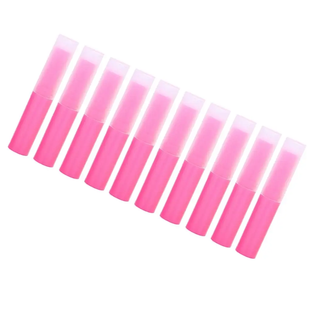 Tubos de batom vazios, recipientes para bálsamo labial, ferramentas de maquiagem DIY, rosa, pacote 2-4, 10pcs