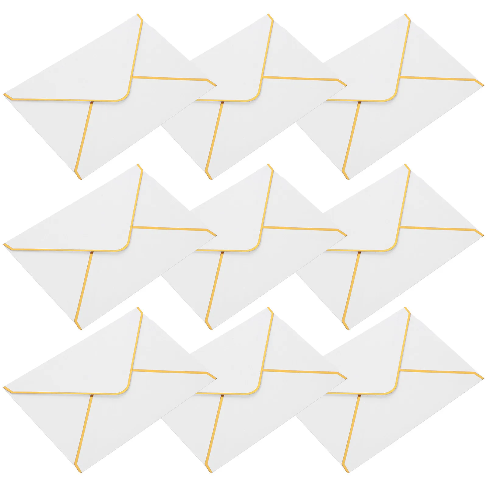 50Pcs Foil Edge Envelopes Decorative Wedding Invitations Blank Multi Function Party Cards Storage Festival Accessory